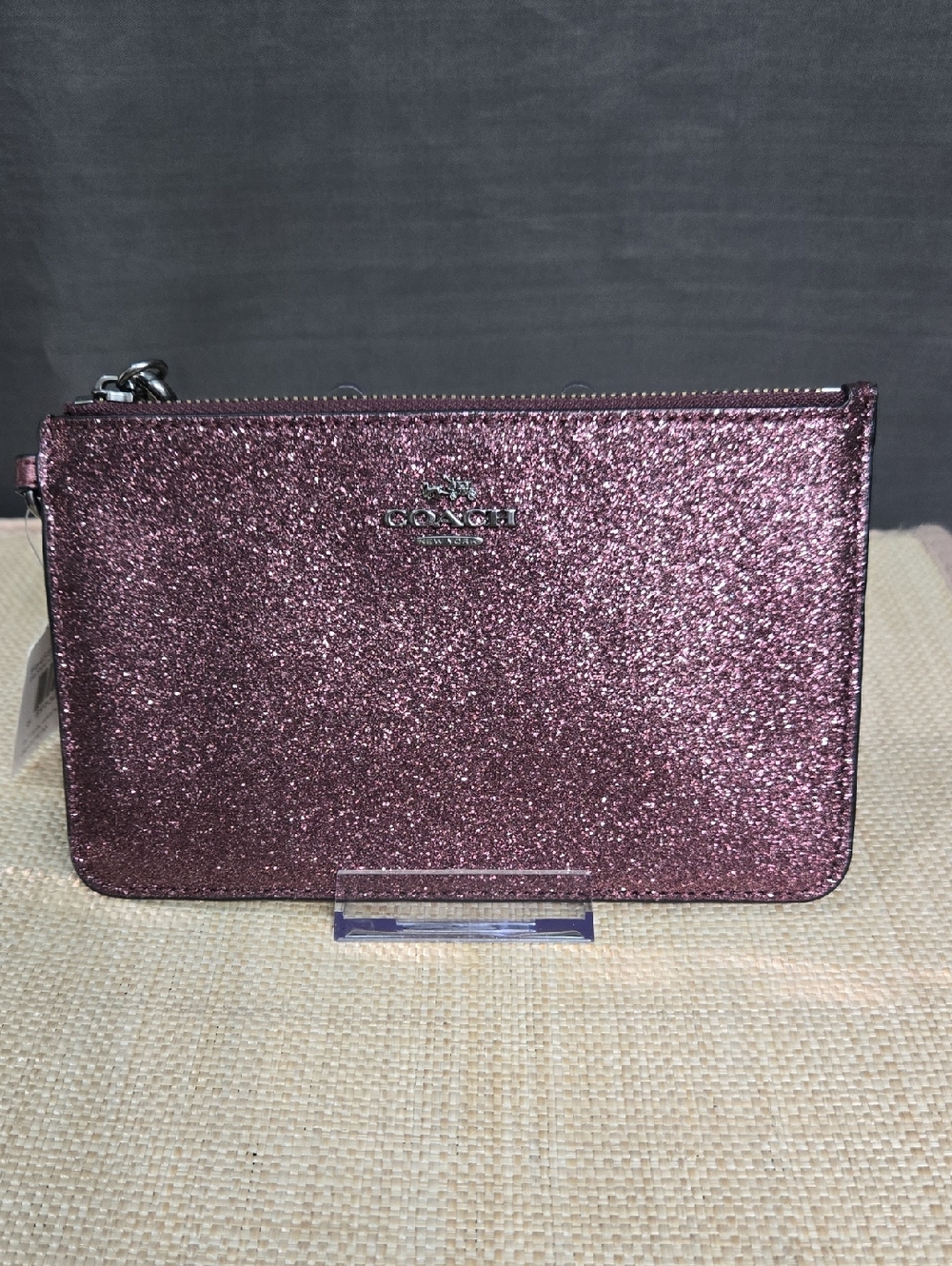 Coach Glitter Wristlet in Rose Pink